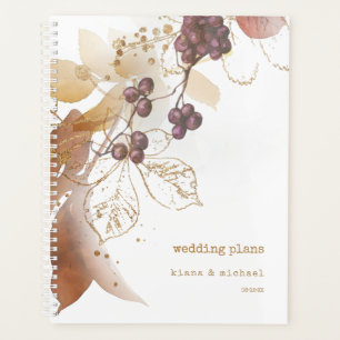 Goldene Herbstberries Hochzeitspläne ID655 Planer