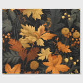 Goldene Herbstblätter Geschenkpapier (Flach)