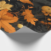 Goldene Herbstblätter Geschenkpapier (Ecke)