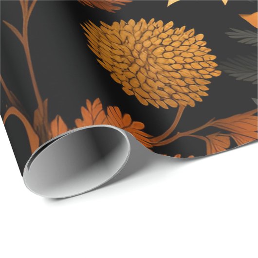 Goldene Herbstblätter Geschenkpapier (Rolleneckpunkt)