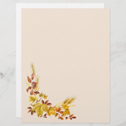 Goldene Herbstblätter Letterhead (Vorne/Hinten)