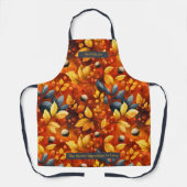Goldene Herbstblätter und -körbe - Liebe Herbst Schürze (Vorderseite)