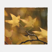 Goldene Herbstblätter Weihnachtsgeschenk Fleecedecke (Vorderseite (Horizontal))