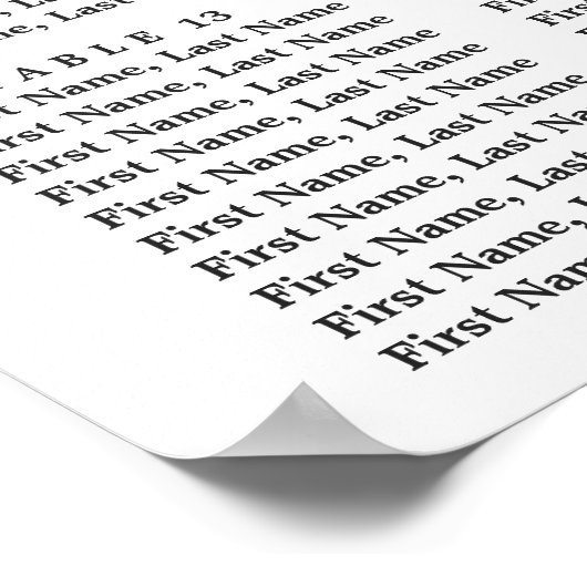 Goldene Herbstblüte 16 Tische Hochzeitstabelle Poster (Ecke)