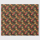 Goldene Herbsternte Frucht Geschenkpapier (Flach)