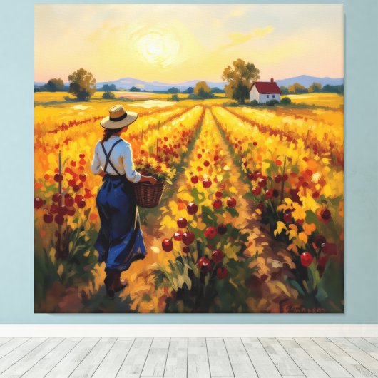 Goldene Herbsternte – Reichtum der Natur Leinwanddruck (Insitu (Holzboden))