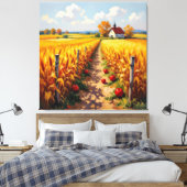   Goldene Herbsternte – Reichtum der Natur Leinwanddruck (Insitu (Schlafzimmer))