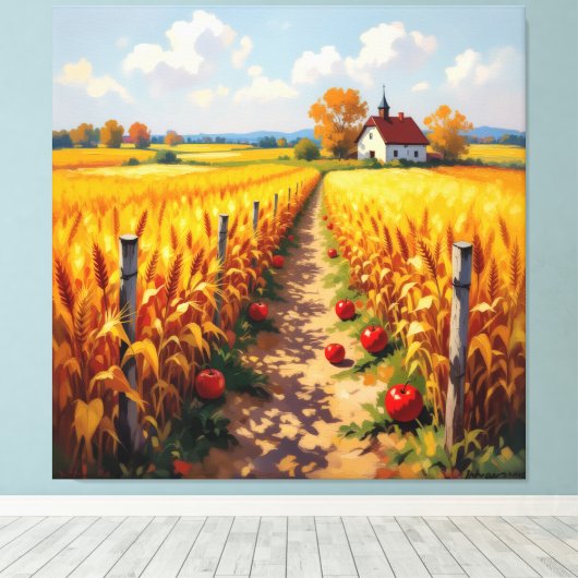   Goldene Herbsternte – Reichtum der Natur Leinwanddruck (Insitu (Holzboden))