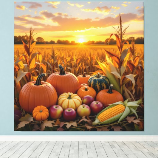   Goldene Herbsternte – Reichtum der Natur Leinwanddruck (Insitu (Holzboden))