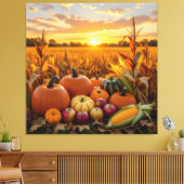   Goldene Herbsternte – Reichtum der Natur Leinwanddruck (Insitu (Wohnzimmer))