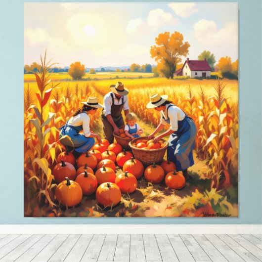   Goldene Herbsternte – Reichtum der Natur Leinwanddruck (Insitu (Holzboden))