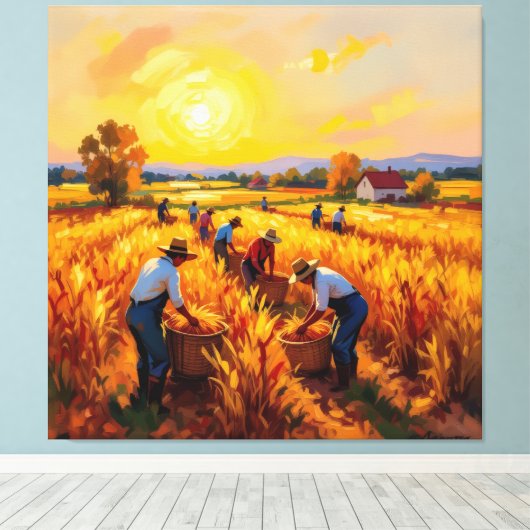   Goldene Herbsternte – Reichtum der Natur Leinwanddruck (Insitu (Holzboden))