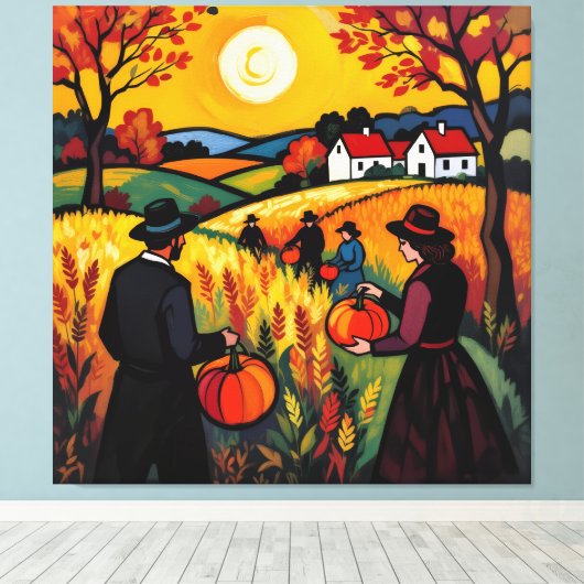   Goldene Herbsternte – Reichtum der Natur Leinwanddruck (Insitu (Holzboden))