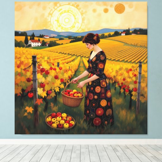 Goldene Herbsternte – Reichtum der Natur Leinwanddruck (Insitu (Holzboden))