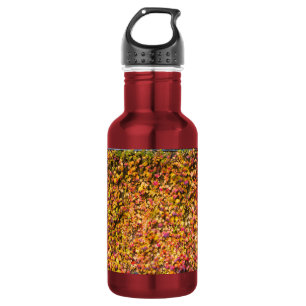 Goldene Herbstfarben Efeu Wand Edelstahlflasche