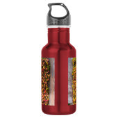 Goldene Herbstfarben Efeu Wand Edelstahlflasche (Rückseite)