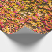 Goldene Herbstfarben Efeu Wand Geschenkpapier (Ecke)