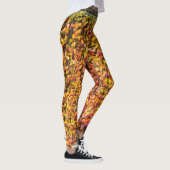 Goldene Herbstfarben Efeu Wand Leggings (Rechts)