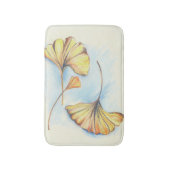 Goldene Herbstginkgo-Blätter Badematte (Vorderseite Vertikal)