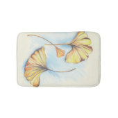 Goldene Herbstginkgo-Blätter Badematte (Vorderseite)