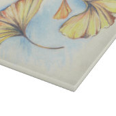 Goldene Herbstginkgo-Blätter Schneidebrett (Ecke)