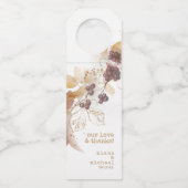 Goldene Herbsthochzeit - Liebe dank ID655 Flaschenanhänger (Vorderseite)