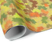Goldene Herbstlaube Herbstleaves Geschenkpapier (Rolleneckpunkt)