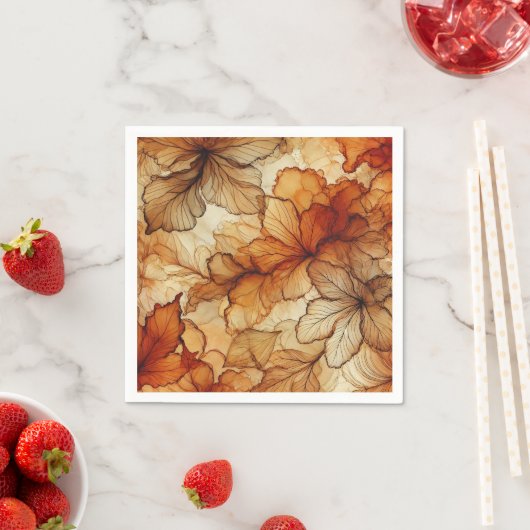 Goldene Herbstleaves Alkoholtupfer Dekoupage Papie Serviette (Beispiel)