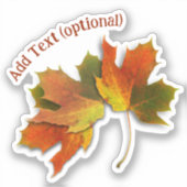 Goldene Herbstleaves Aufkleber (Vorderseite)