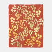 Goldene Herbstleeves in Burnt Orange Fleecedecke (Vorderseite)
