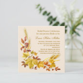 Goldene herbstliche Blätter Brautparty-Einladung Einladung (Stehend Vorderseite)