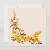 Goldene herbstliche Blätter Brautparty-Einladung Einladung (Rückseite)