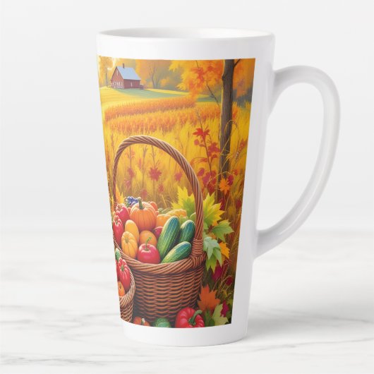 Goldene Herbstorange Milchtasse (Rechts)