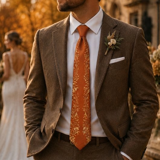 Goldene Herbstreben-Eleganz Krawatte