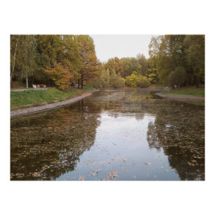 Goldene Herbstsee-Edition Poster