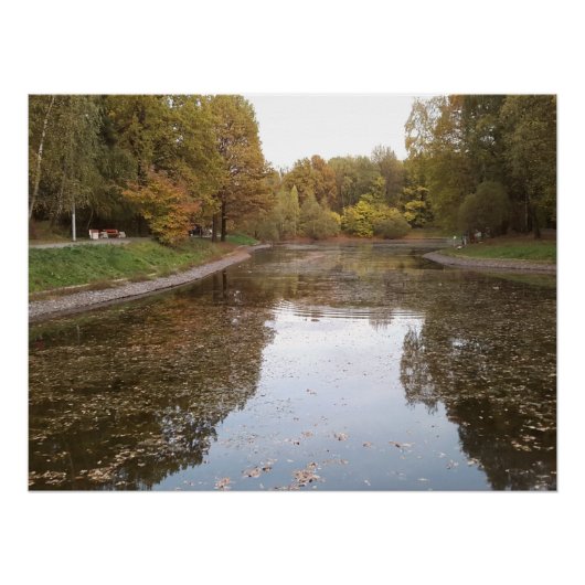 Goldene Herbstsee-Edition Poster (Vorderseite)
