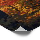 Goldene Herbststraße Poster (Ecke)