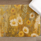 Goldene Herbstwoche Wildblume - Rustikaler Fall Badematte