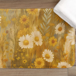Goldene Herbstwoche Wildblume - Rustikaler Fall Badematte