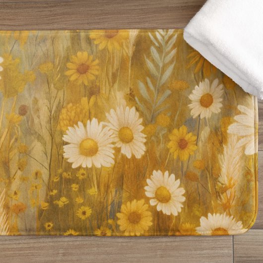 Goldene Herbstwoche Wildblume - Rustikaler Fall Badematte