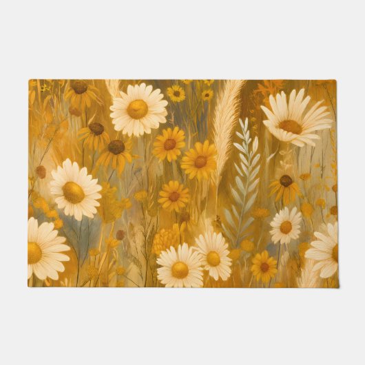 Goldene Herbstwoche Wildblume - Rustikaler Fall Fußmatte (Vorderseite)