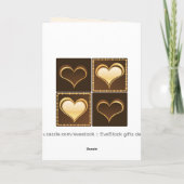 Goldene Herz-Gruß-Karte Feiertagskarte (Rückseite)