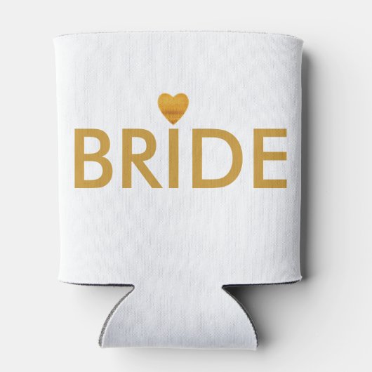 Goldene Herzbride Dosenkühler (Rückseite)