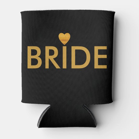 Goldene Herzbride Dosenkühler (Vorderseite)