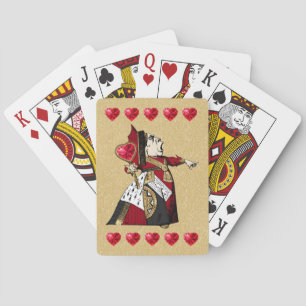 Goldene Herzdame Spielkarten