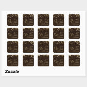 Goldene Herzen 50. Hochzeitsticker Quadratischer Aufkleber (Blatt)