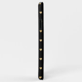 Goldene Herzen auf Mit Monogramm Schwarz Case-Mate iPhone Hülle (Hinten/Rechts)