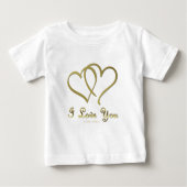 Goldene Herzen bei der Liebe Baby T-shirt (Vorderseite)