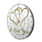Goldene Herzen bei der Liebe Dartscheibe (Vorderseite rechts)