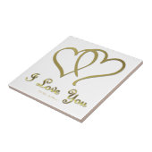 Goldene Herzen bei der Liebe Fliese (Seite)
